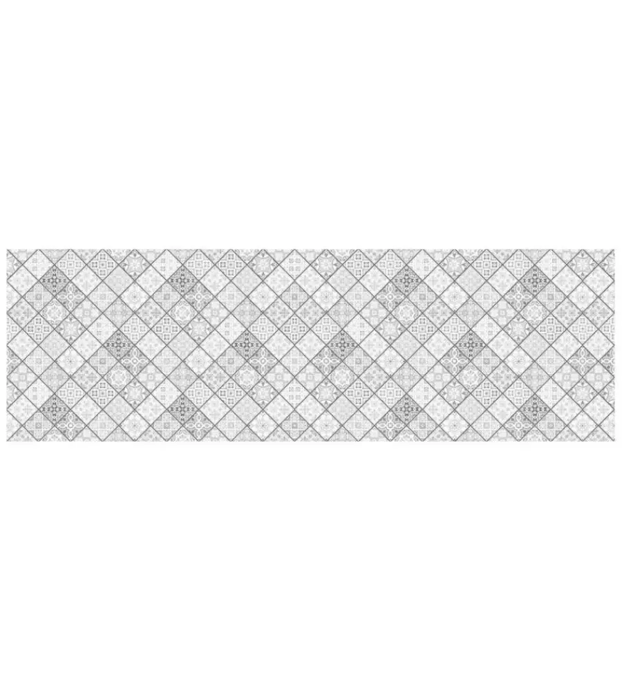 Outlet Paraschizzi adesivo da cucina fantasia "pewter tiles", 190x60 cm Decorazione Pareti