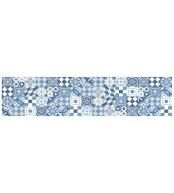 Sale Paraschizzi adesivo da cucina fantasia "cementine azzurre", 260x60 cm Decorazione Pareti