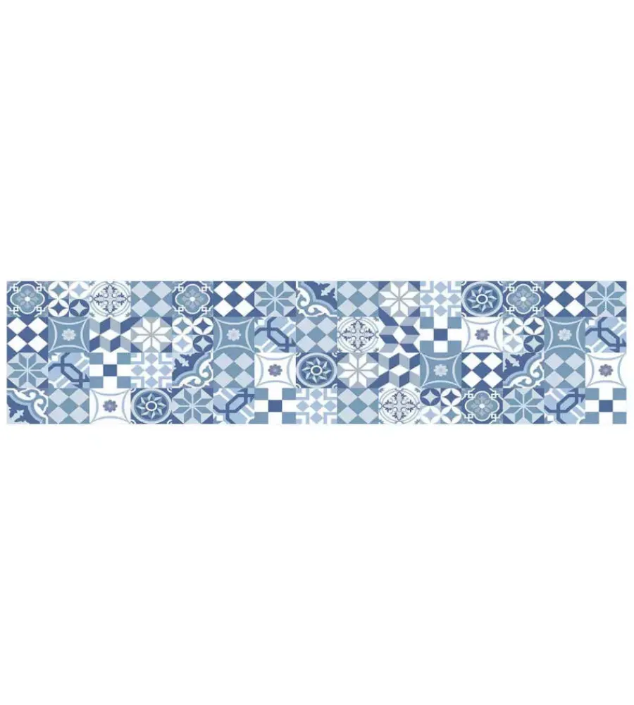 Sale Paraschizzi adesivo da cucina fantasia "cementine azzurre", 260x60 cm Decorazione Pareti