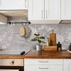 Decorazione Pareti|Paraschizzi adesivo da cucina fantasia "tropical wall", 300x60 cm