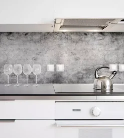 Decorazione Pareti|Paraschizzi adesivo da cucina fantasia "cemento", 300x60 cm