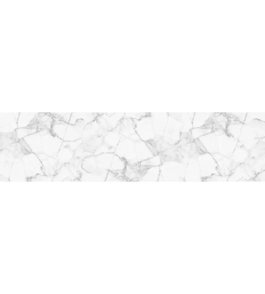 Decorazione Pareti|Paraschizzi adesivo in pvc marmo bianco, 260x60 cm