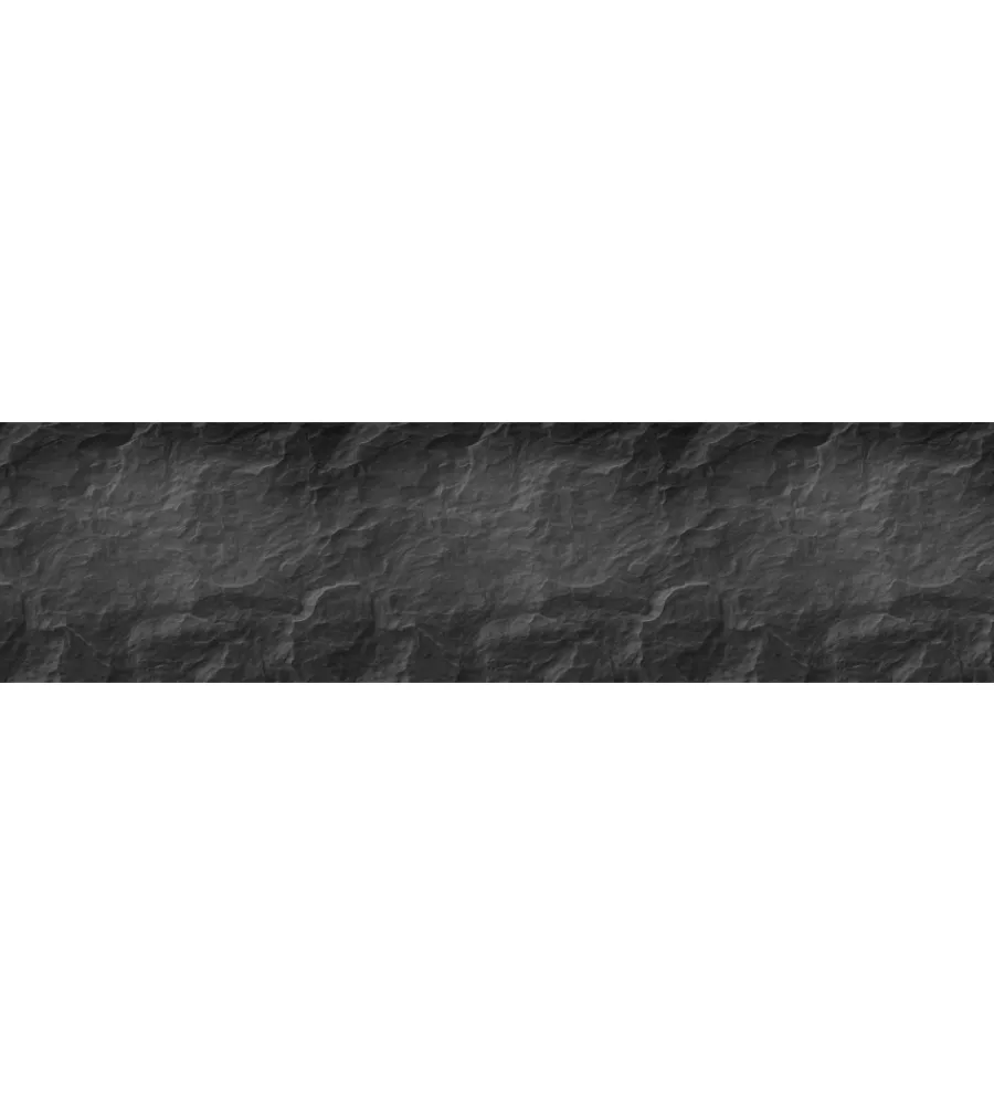 Decorazione Pareti- Paraschizzi adesivo in pvc pietra nera, 260x60 cm