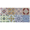 Decorazione Pareti|Paraschizzi da cucina in alluminio fantasia "azulejos", 24x48 cm