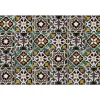 Decorazione Pareti- Paraschizzi in alluminio azulejos verdi, 48x72 cm
