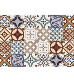 Outlet Paraschizzi in alluminio azulejos rosse, 48x72 cm Decorazione Pareti