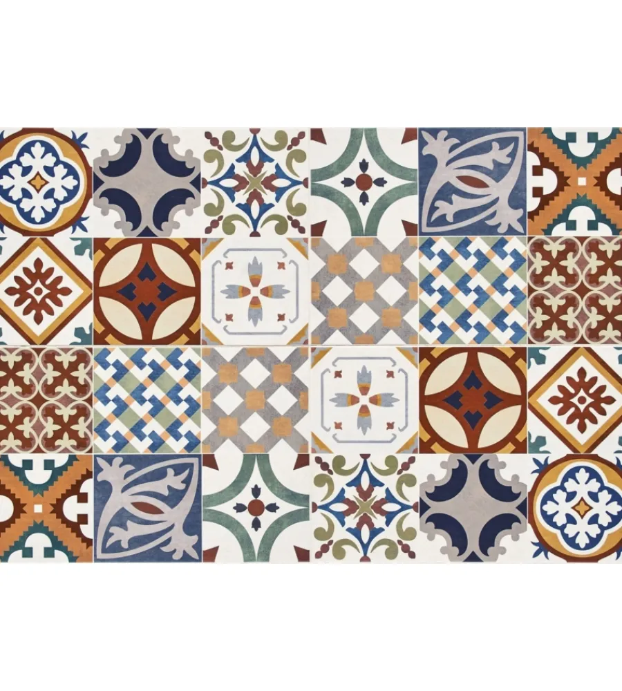Outlet Paraschizzi in alluminio azulejos rosse, 48x72 cm Decorazione Pareti