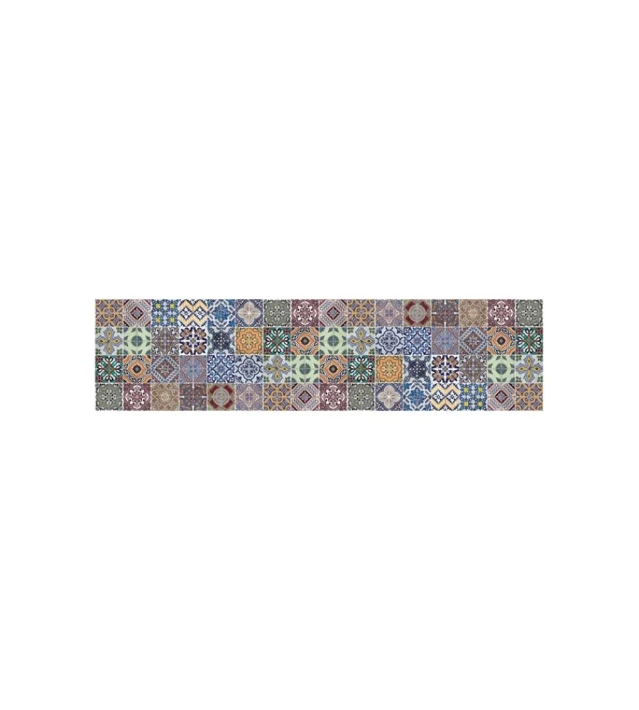 Decorazione Pareti- Paraschizzi xl "azulejos" in pvc, 180x45 cm