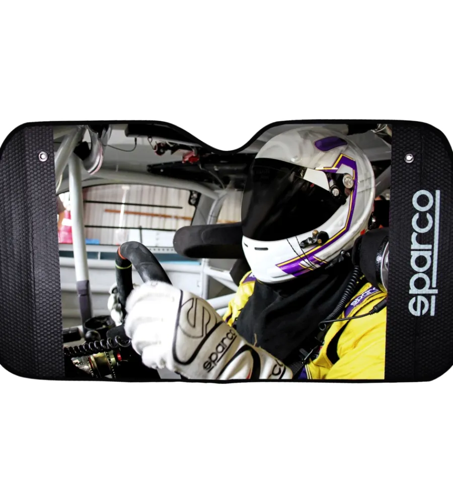 Auto Interno-Sparco Parasole auto "spc1718l" in alluminio, 140x70 cm