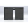 Coperture Per Esterno E Accessori- Parete laterale a pannelli scorrevoli per pergole riviera "sliding blind" in alluminio antracite lato 4 m