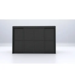 Coperture Per Esterno E Accessori- Parete laterale a pannelli scorrevoli per pergole riviera "sliding blind" in alluminio antracite lato 4 m