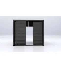 Coperture Per Esterno E Accessori- Parete laterale a pannelli scorrevoli per pergole riviera "sliding blind" in alluminio antracite lato 3 m