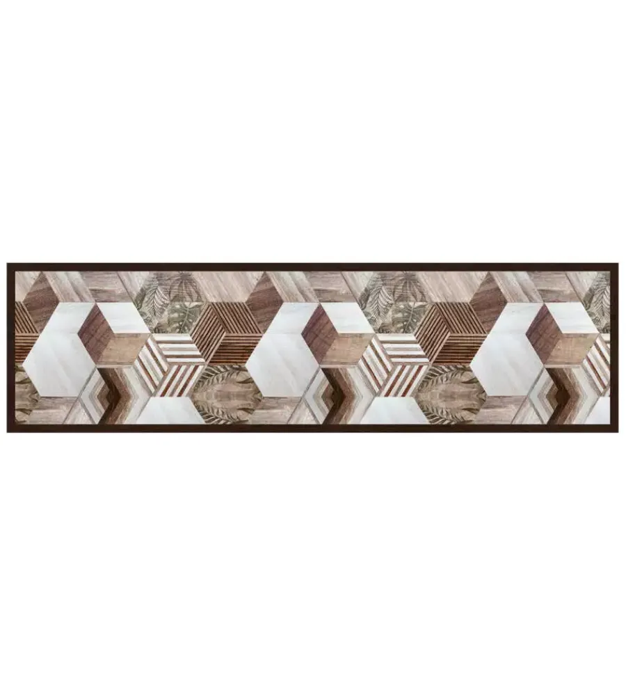 Online Passatoia in vinile "runner" fantasia "tropical hexagons", 180x50 cm Tessile D'Arredo