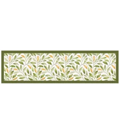Clearance Passatoia in vinile "runner" fantasia "emerald ramage", 180x50 cm Tessile D'Arredo