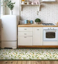 Clearance Passatoia in vinile "runner" fantasia "emerald ramage", 180x50 cm Tessile D'Arredo