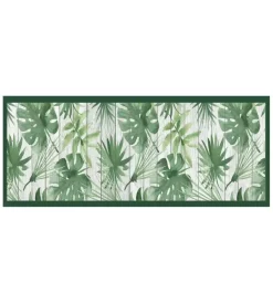 Tessile D'Arredo- Passatoia in vinile "runner" fantasia "green tropical", 120x50 cm