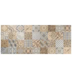Tessile D'Arredo- Passatoia in vinile "runner" fantasia "cementine arancioni", 120x50 cm