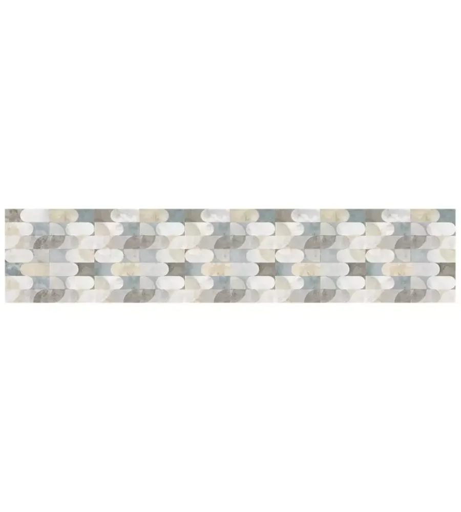 Tessile D'Arredo- Passatoia in vinile "runner" fantasia "artistic cement", 240x50 cm
