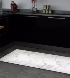 Best Passatoia in vinile "runner" fantasia "white marble", 120x50 cm Tessile D'Arredo