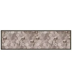 Tessile D'Arredo|Passatoia in vinile "runner" fantasia "hexagonal green tiles", 180x50 cm