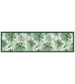 Tessile D'Arredo- Passatoia in vinile "runner" fantasia "green tropical", 180x50 cm