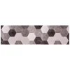 Tessile D'Arredo|Passatoia in vinile "runner" fantasia "esagoni grigi", 180x50 cm