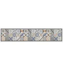 Tessile D'Arredo|Passatoia in vinile "runner" fantasia "cement tiles", 240x50 cm