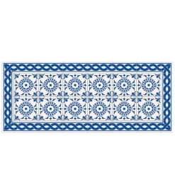 Tessile D'Arredo- Passatoia in vinile "runner" fantasia "tile carpet", 120x50 cm