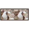 Tessile D'Arredo|Passatoia in vinile "runner" fantasia "wood tropical hexagons", 120x50 cm