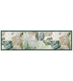 Tessile D'Arredo- Passatoia in vinile "runner" fantasia "tropical composition", 180x50 cm