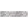 Tessile D'Arredo|Passatoia in vinile "runner" fantasia "piastrelle grigie", 240x50 cm