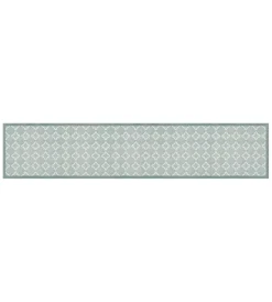 Tessile D'Arredo- Passatoia in vinile "runner" fantasia "old style green", 240x50 cm