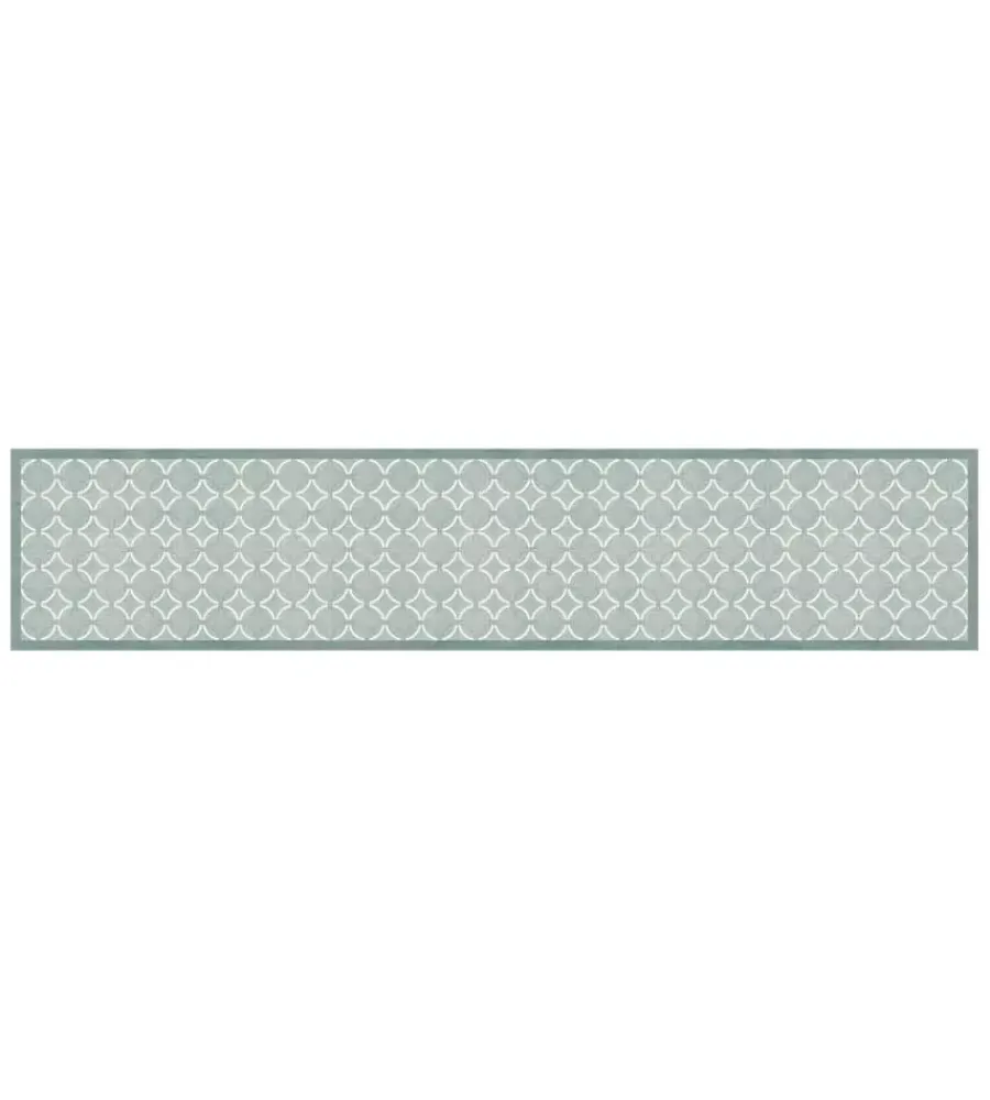Tessile D'Arredo- Passatoia in vinile "runner" fantasia "old style green", 240x50 cm