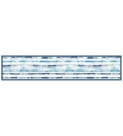 Tessile D'Arredo|Passatoia in vinile "runner" fantasia "blue tropical", 240x50 cm