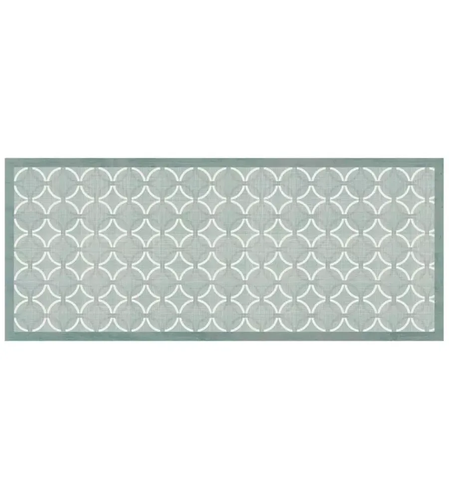 Tessile D'Arredo|Passatoia in vinile "runner" fantasia "old style green", 120x50 cm