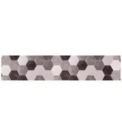 Hot Passatoia in vinile "runner" fantasia "esagoni grigi", 240x50 cm Tessile D'Arredo