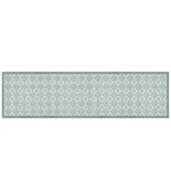 Tessile D'Arredo|Passatoia in vinile "runner" fantasia "old style green", 180x50 cm