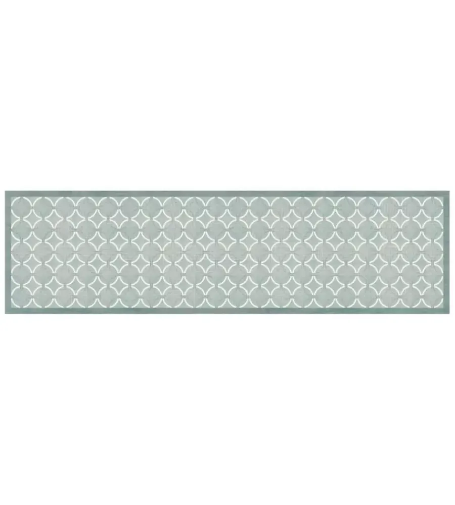 Tessile D'Arredo|Passatoia in vinile "runner" fantasia "old style green", 180x50 cm