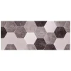 Tessile D'Arredo|Passatoia in vinile "runner" fantasia "esagoni grigi", 120x50 cm