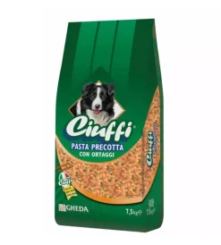 Ciuffi Alimenti Secco Cane|Pasta precotta per cani gheda "" adulto di tutte le taglie con ortaggi 7,5 kg