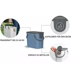 Raccolta Differenziata- Pattumiera "albula" blu 25 litri