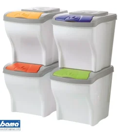 Discount Pattumiera differenziata 4 bidoni - "poker set" Raccolta Differenziata
