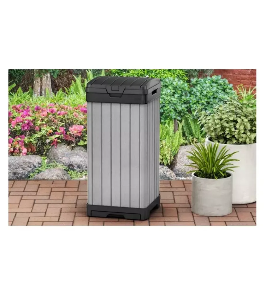 New Pattumiera "rockford waste bin" in duotech - 125 litri 41x41x87,4 cm Raccolta Differenziata