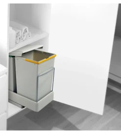 Emuca Raccolta Differenziata|Pattumiera per differenziata 2 contenitori da 14 l fissaggio inferiore,