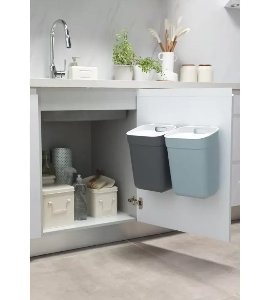 Raccolta Differenziata-Keter Pattumiera "ready" grigio scuro 10 litri