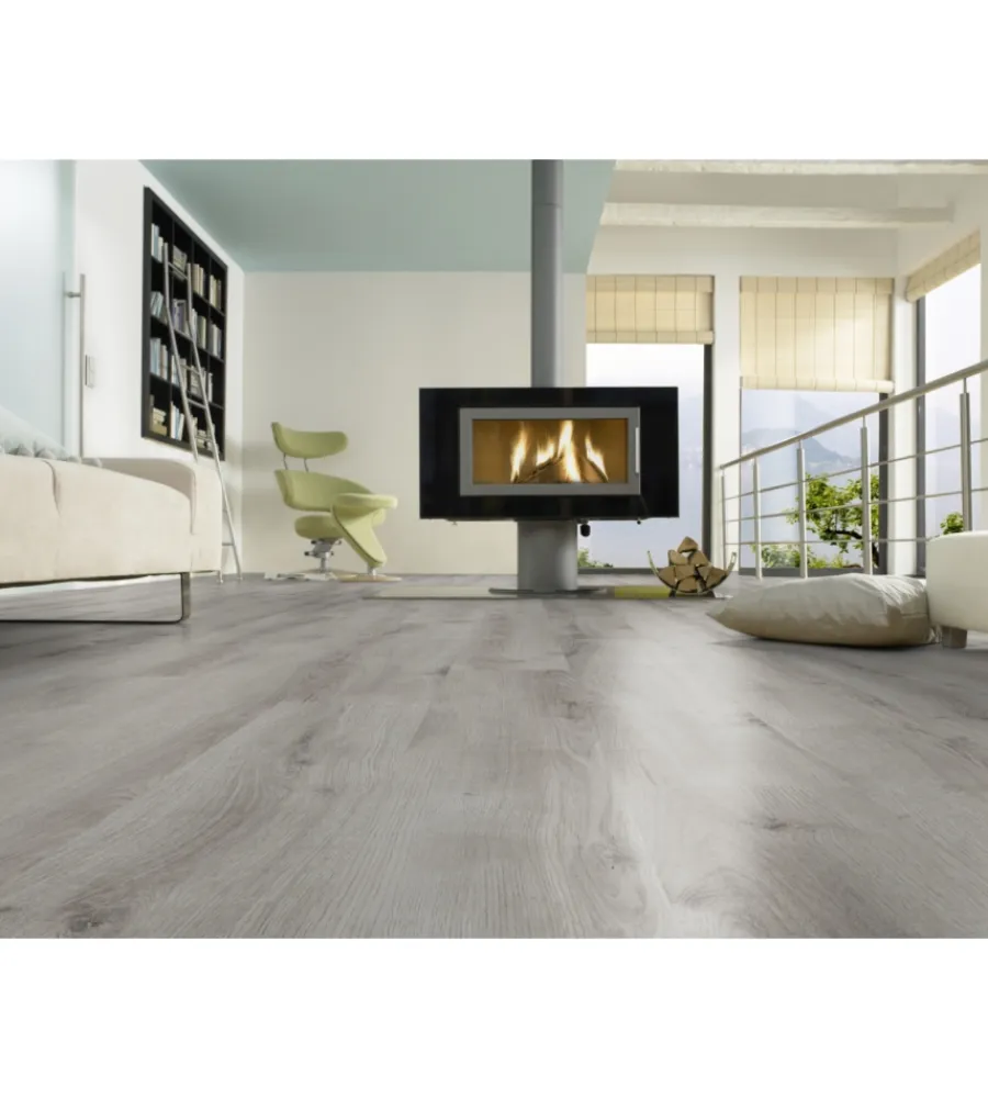 Kimono Porte, Scale E Pavimenti|Pavimento laminato "advanced" 8 mm rovere grigio 2,131 m², 8x193x1380 mm
