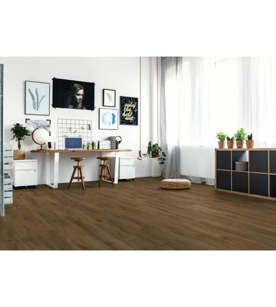 Outlet Pavimento laminato "catwalk" 8 mm rovere scuro 2,125 m², 8x193x1376 mm Porte, Scale E Pavimenti