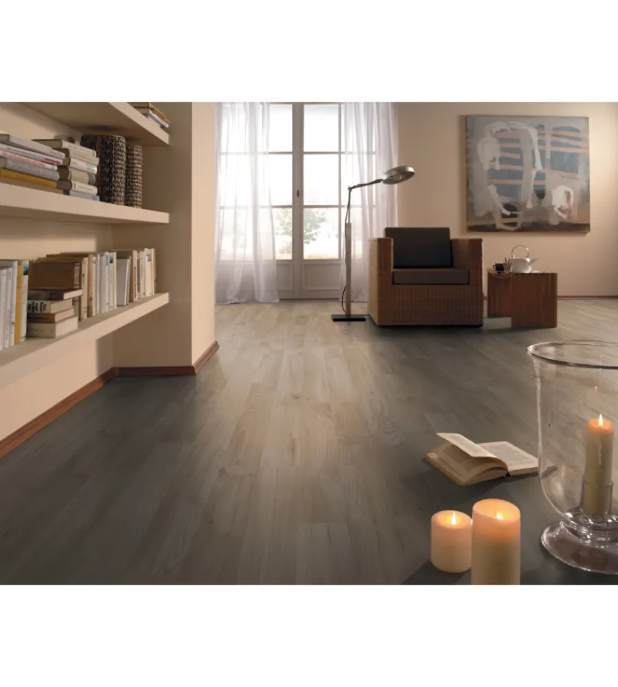 Porte, Scale E Pavimenti-Kimono Pavimento laminato rovere naturale inverno 8mm ac4 2,124 m² linea catwalk