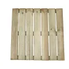 Fontane, Decorazioni E Pavimentazioni- Pedana da esterno quadrata antiscivolo in legno con 7 stecche 50x50x3 cm