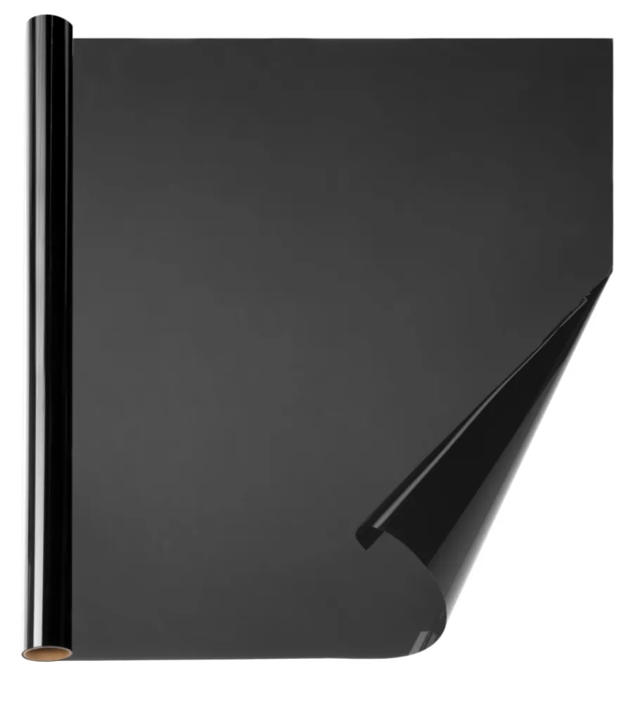Tessile D'Arredo- Pellicola per vetri "linea privacy" nero oscurante - 75x160 cm.